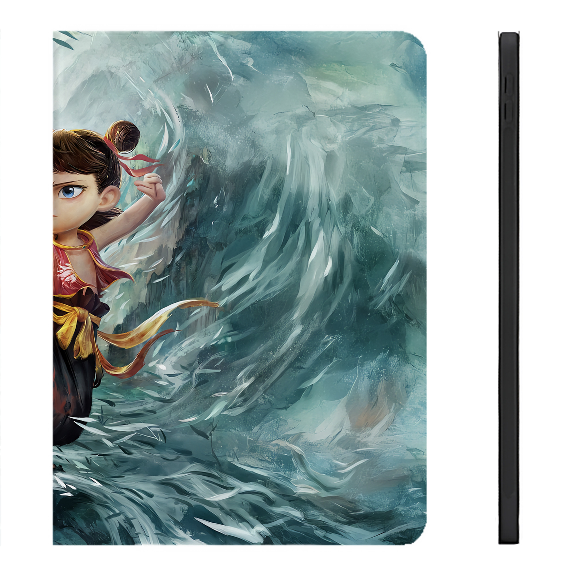 （画像用） Ne Zha 2 ナタ 魔童の大暴れ IPadケース ペンホルダー付き ブックスタイルデザイン